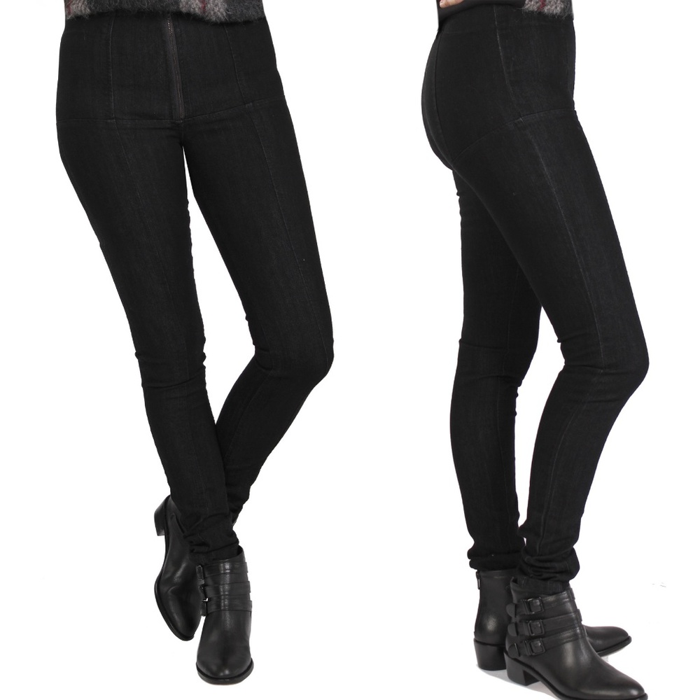 Prairie Underground - Denim Girdle Legging - Black - L